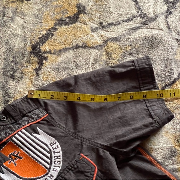 American Fighter Black and Orange Casual Button Down Shirt - Picture 5 of 6